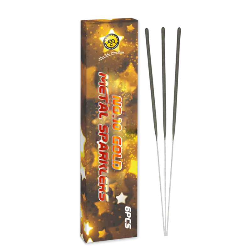 Nr 10 Gold Metal Sparklers MC1302